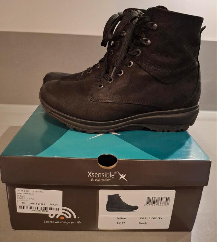 Xsensible Stretchwalker Milton maat 39, Kleding | Dames, Schoenen, Zo goed als nieuw, Lage of Enkellaarzen, Zwart, Ophalen of Verzenden