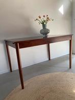Midcentury vintage teak eettafel uitschuifbaar, Ophalen, Gebruikt, Teakhout, 50 tot 100 cm