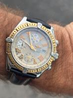 Originele Breiling Herenhorloge goudkleurige lunette, Staal, Gebruikt, Staal, Breitling