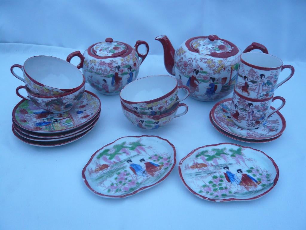 Chinees porselein theeservies, Ophalen of Verzenden