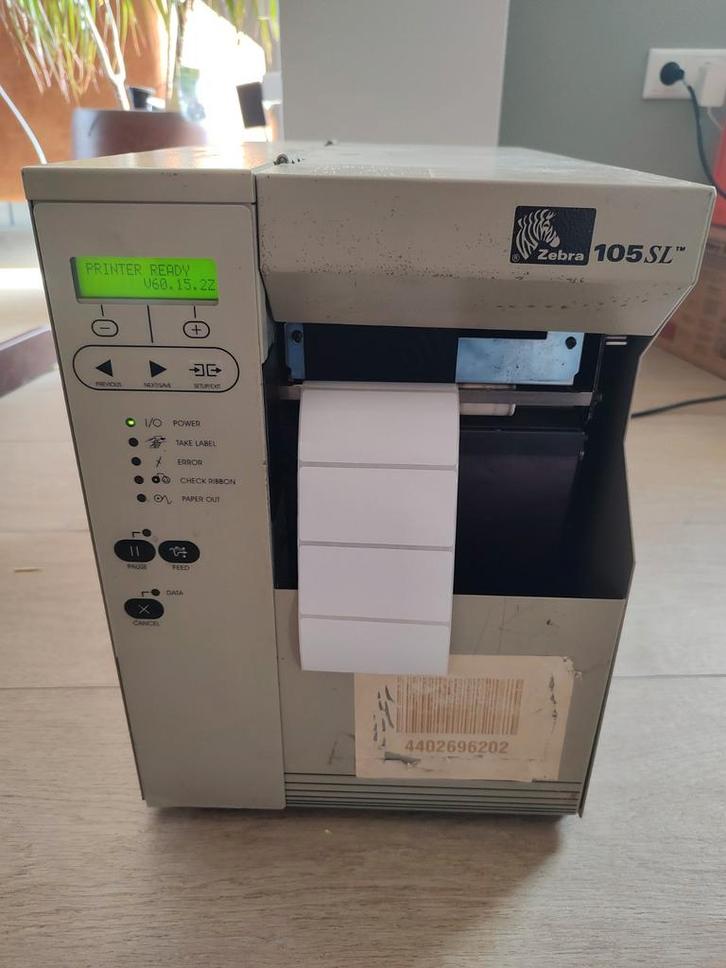 Label printer, Zebra 105SL, Computers en Software, Printers, Gebruikt, Printer, Thermo-printer, Zwart-en-wit printen, Ingebouwde Wi-Fi