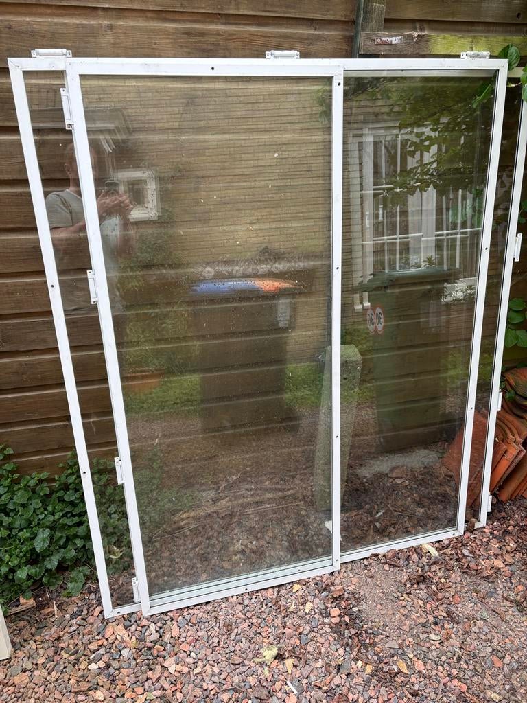 Grote voorzet ramen met kozijn, Ophalen, Gevelraam of Ruit, Gebruikt, 160 cm of meer