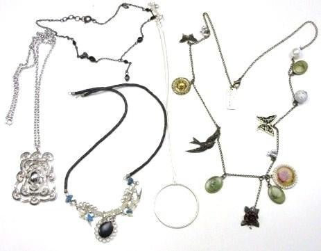 Kettingen 5 stuks - ketting - Vlinder Zwaluw, Ophalen of Verzenden, Zilver, Overige materialen