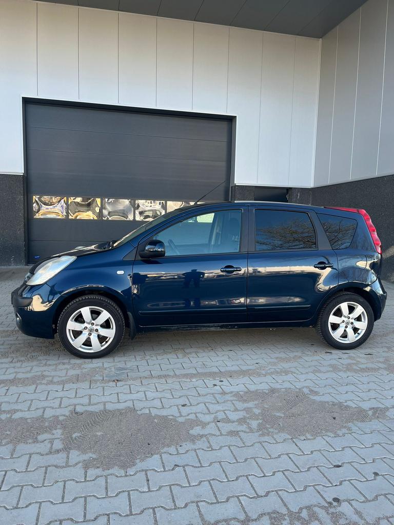 Nissan Note 1.4 16V 2007 Blauw, Auto's, Nissan, Voorwielaandrijving, Stof, 40 €/maand, 4 cilinders