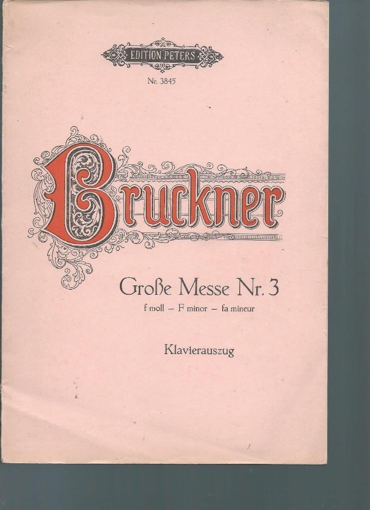 Bruckner Grosse Messe nr. 3, Gebruikt, Klassiek, Ophalen of Verzenden, Artiest of Componist
