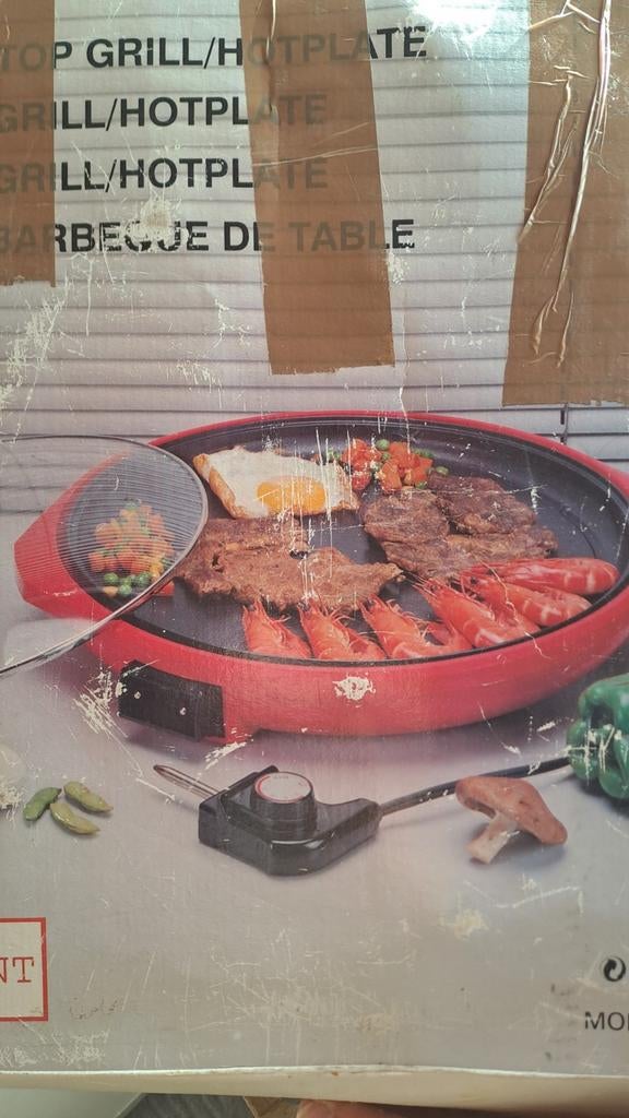 Elektrische Tafelgrill / Hotplate - Perfect voor BBQ, Ophalen of Verzenden, Gebruikt, Tafelgrill