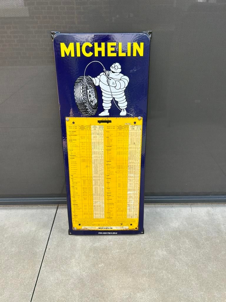 Michlin emaille reclame, Ophalen of Verzenden, Gebruikt, Reclamebord