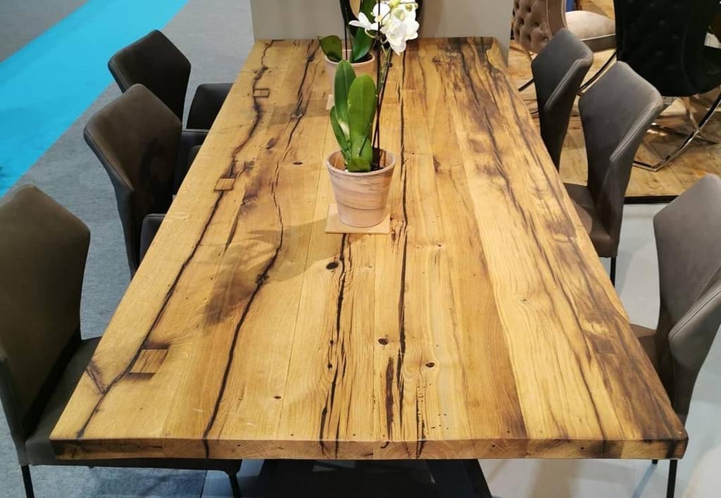 SALE!! OUD EIKEN TAFELS, DEENS OVAAL, BOOMSTAM  VEEL MEER !!, Huis en Inrichting, Tafels | Eettafels, Ophalen of Verzenden, Nieuw