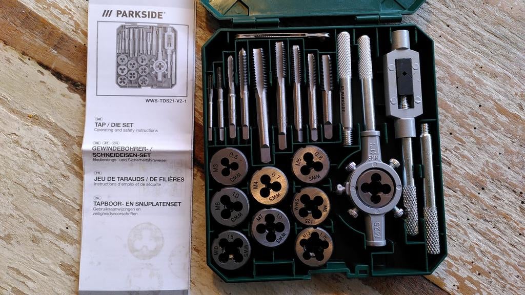 Parkside tapboor- en snijplatenset, Ophalen, Zo goed als nieuw