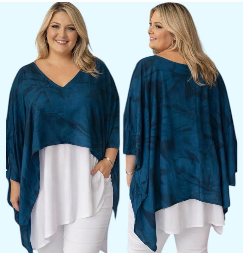 Luna Serena Sale tuniek nieuw one size tot maat 58, Kleding | Dames, Grote Maten, Ophalen of Verzenden, Nieuw, Blauw, Blouse of Tuniek