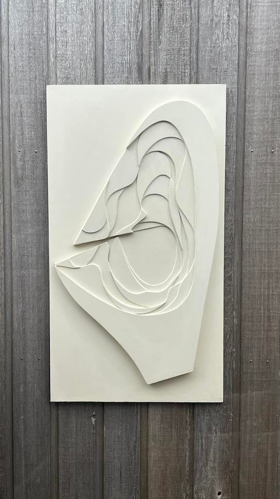 vintage wandrelief hout jaren 70, Antiek en Kunst, Ophalen of Verzenden