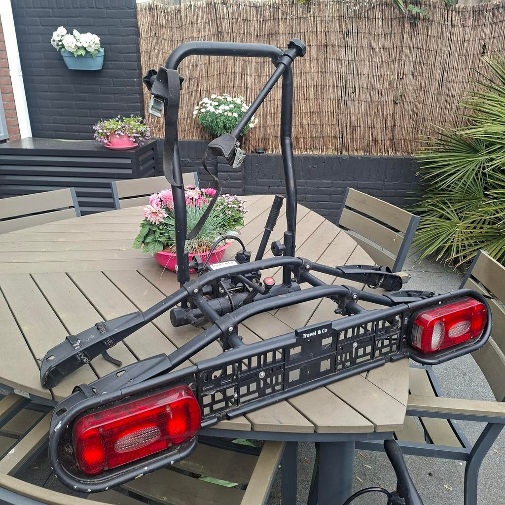 Tk Travel en Co fietsendrager in goede staat, Auto diversen, Ophalen, Gebruikt, Trekhaakdrager
