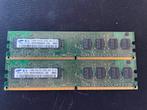 Samsung PC2-5300U 2x 512MB DDR2 Geheugen Set, Ophalen of Verzenden, DDR2, Desktop, Gebruikt
