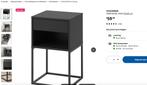 VIKHAMMER Nachtkastje, zwart, Ophalen, Minder dan 45 cm, Zo goed als nieuw, Minder dan 55 cm
