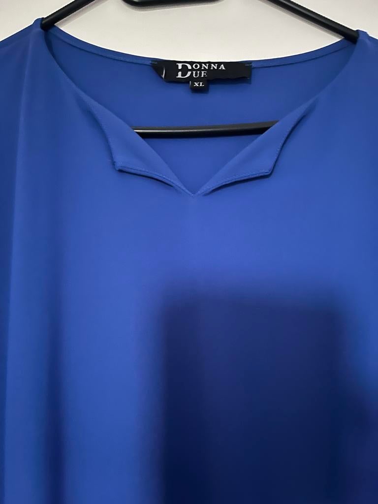 Koningsblauwe jurk met aparte mouwtjes, maat XL, Kleding | Dames, Blauw, Maat 46/48 (XL) of groter, Ophalen of Verzenden, Zo goed als nieuw