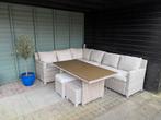 Loungeset met Tafel en Hocker 2.40x2.00m, Tuin en Terras, Tuinsets en Loungesets, Ophalen, 5 zitplaatsen, Gebruikt, Loungeset
