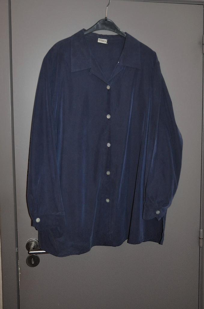 Lang blauw daim overhemd - C&A - XL, Blauw, Maat 46/48 (XL) of groter, Ophalen of Verzenden, Zo goed als nieuw