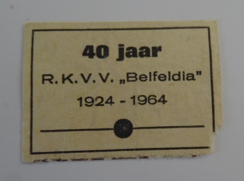 40 JAAR    R.K.V.V.   BELFELDIE   1924 - 1964, Verzenden, Zo goed als nieuw, Luciferdoosjes of -merken