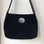 Smaak Amsterdam suede tas zwart vintage design rits, Ophalen of Verzenden, Zo goed als nieuw, Zwart, Handtas