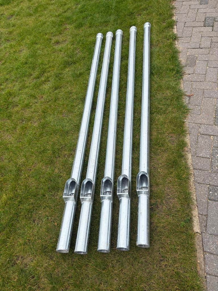 Regenpijp met bladvanger 3 stuks, Doe-het-zelf en Verbouw, Buizen en Afvoer, Ophalen, Afvoer, Gebruikt, 2 tot 4 meter