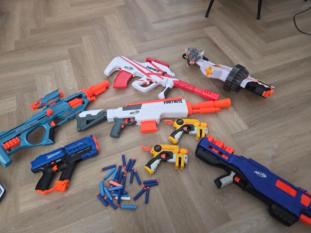 Grote Nerf Blaster Collectie met Fortnite en Elite, Ophalen, Gebruikt, Jongen of Meisje