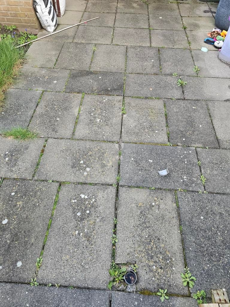 Gratis tegels 40 bij 60, Tuin en Terras, Tegels en Klinkers, Ophalen, Gebruikt, Beton, Terrastegels