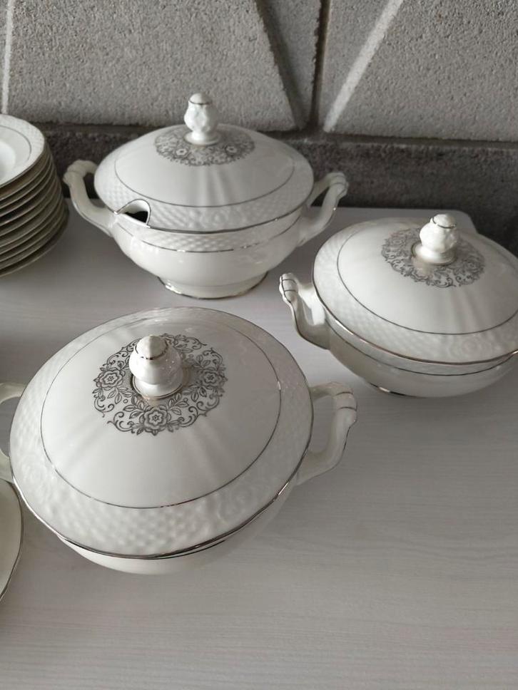 Bavaria servies zilver 50-delig, Antiek en Kunst, Antiek | Servies compleet, Ophalen
