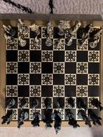 Handgemaakt metalen vintage schaakspel, Ophalen, Minder dan 500 stukjes, Gebruikt, Schaken