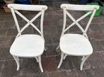 Stoelen/ keukenstoelen, Gebruikt, Twee, Wit, Ophalen of Verzenden