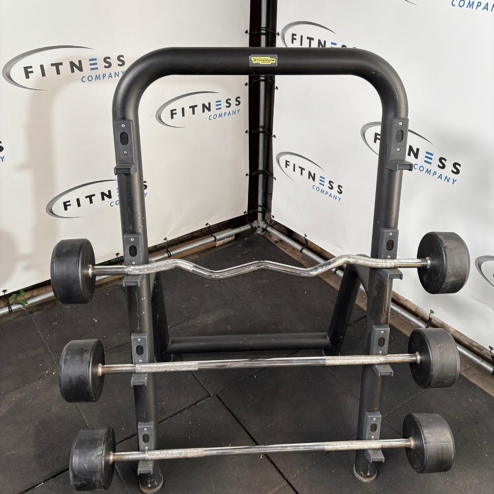 Technogym - Barbell Rack - Incl. Barbells - Zwart, Ophalen of Verzenden, Gebruikt, Benen, Overige typen