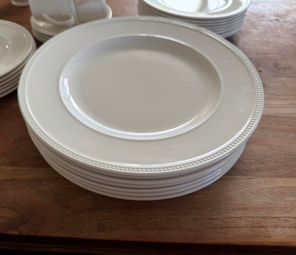 Wedgwood windsor 6 dinerborden 27/28cm glad rand,, Ophalen of Verzenden, Zo goed als nieuw, Bord(en), Wedgwood