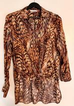 LaSalle blouse maat 42 – 100% zijde – luxe print, Kleding | Dames, Ophalen, Zo goed als nieuw, Maat 42/44 (L), Bruin
