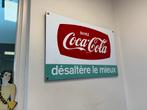 Emaille Coca-Cola Reclamebord - 'Buvez Coca-Cola', Verzamelen, Ophalen, Reclamebord, Gebruikt, .