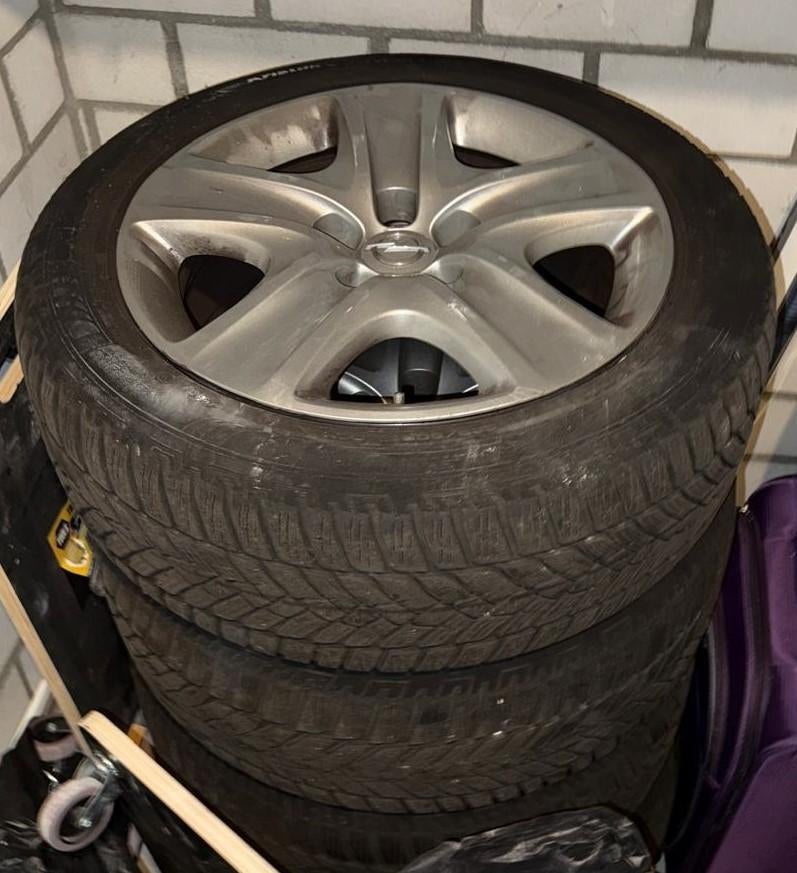 Stalen velgen + winterbanden opel zafira c, Auto-onderdelen, Banden en Velgen, Ophalen, Gebruikt, Banden en Velgen, 17 inch