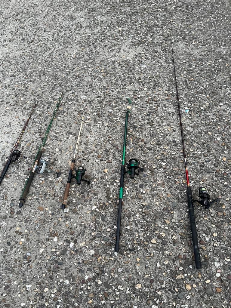 5 goed werkende werphengels, klaar voor gebruik, Ophalen of Verzenden, Gebruikt, Werphengel