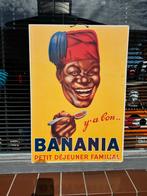 Vintage Banania Reclamebord - Y'a bon - Petit Déjeuner Famil, Ophalen, Reclamebord, Gebruikt, .