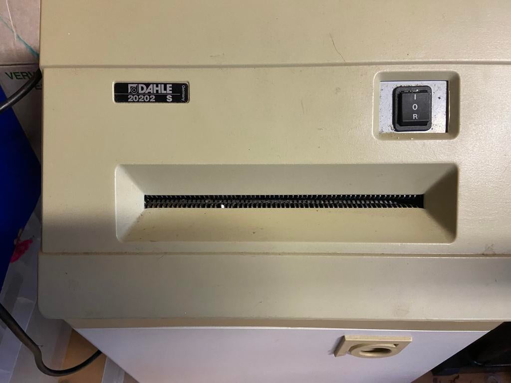 Dahle 20202 S Papierversnipperaar - Veilig en Betrouwbaar, Ophalen, Gebruikt, Beveiliging