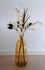 Glazen vaas, Ophalen, Geel, Glas, 50 tot 75 cm