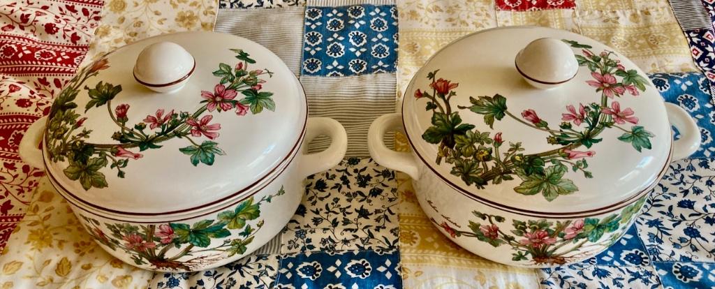 Villeroy & Boch Botanica Twee ronde Dekschalen ø 20 cm, Ophalen of Verzenden, Porselein, Overige stijlen, Schaal of Schalen
