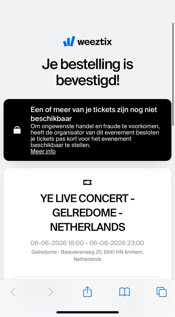 Kanye West 2 tickets 6 Juni Gelredome, Twee personen, Juni