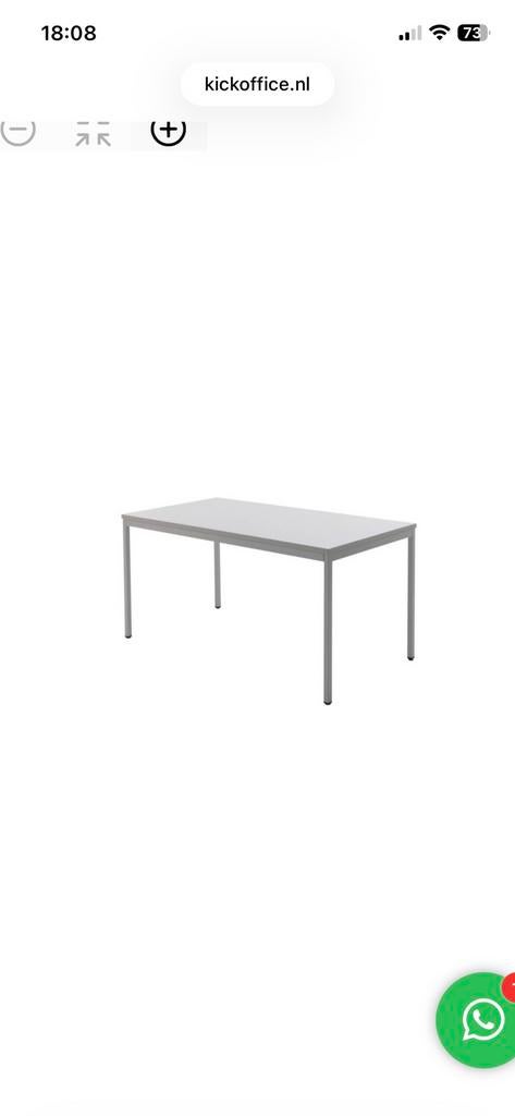 wit stevig basic bureau 160x 80cm, Ophalen, Zo goed als nieuw