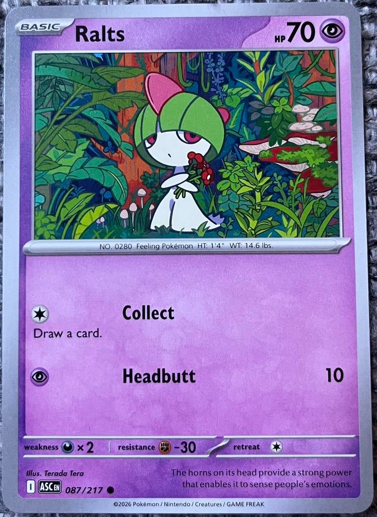 Pokémonkaart van Ralts (280) • Ascended Heroes (087/217), Verzenden, Nieuw, Losse kaart