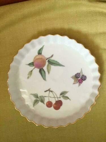 Royal Worcester England porselein vlaai quiche bord, Ophalen, Zo goed als nieuw, Bord(en), Overige stijlen
