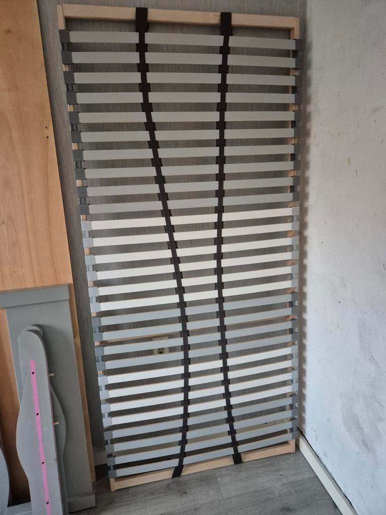 Lattenbodem, Ophalen, Zo goed als nieuw, Eenpersoons, 90 cm