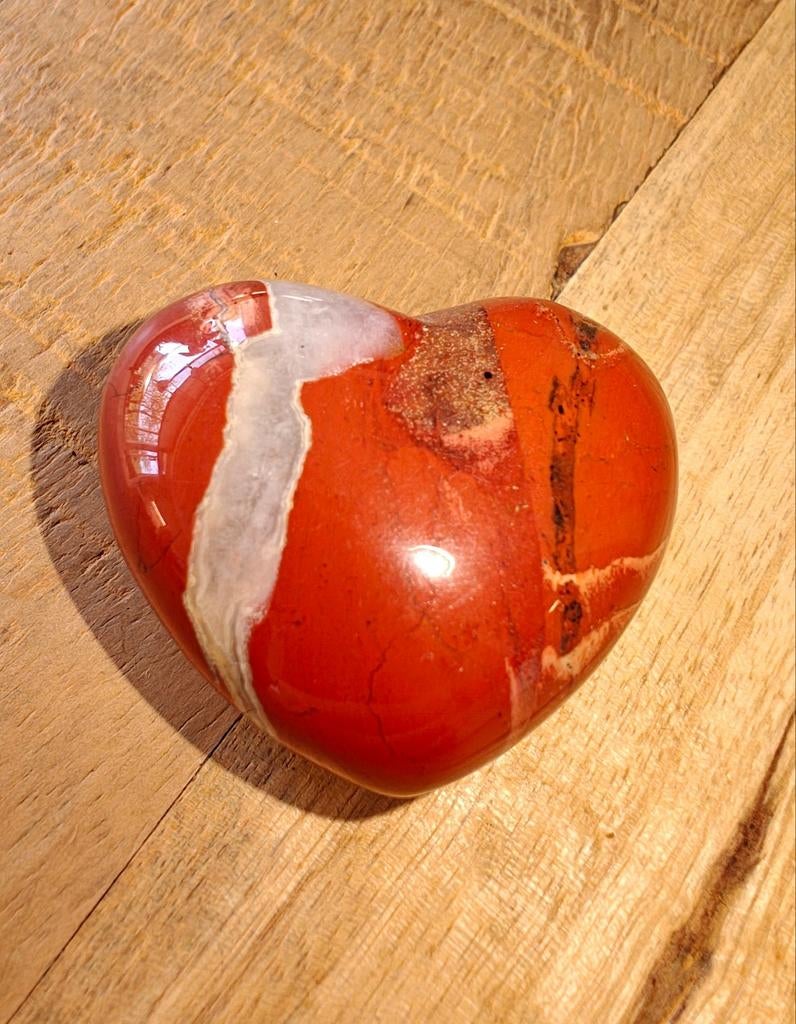 Rode jaspis hart, Ophalen of Verzenden