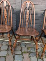 4 Antieke Brocante Vintage Houten Stoelen - Elegant Model, Ophalen