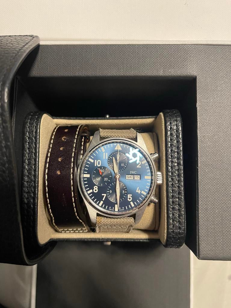 IWC Le Petit Prince 43 mm, Sieraden, Tassen en Uiterlijk, Horloges | Heren, Leer, Staal, Polshorloge, Zo goed als nieuw