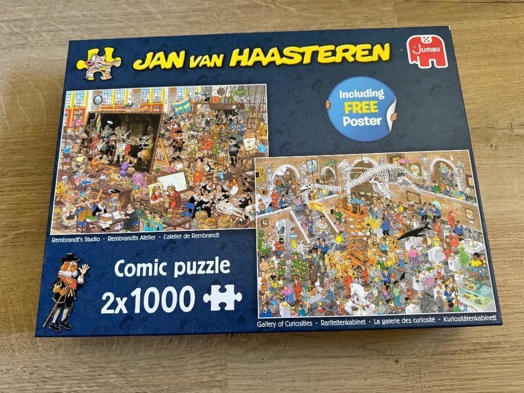 Jan van Haasteren puzzels 1000 Rembrandt, Ophalen of Verzenden, 500 t/m 1500 stukjes, Zo goed als nieuw, Legpuzzel