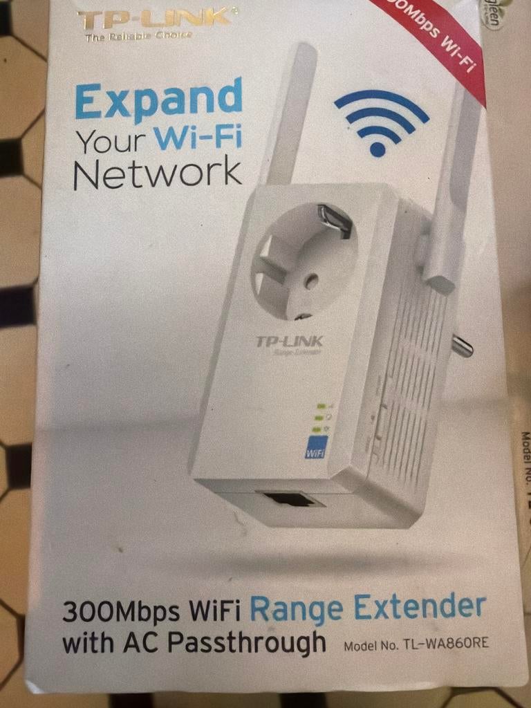 TP-Link TL-WA860RE WiFi Range Extender, Computers en Software, WiFi-versterkers, Ophalen of Verzenden, Zo goed als nieuw
