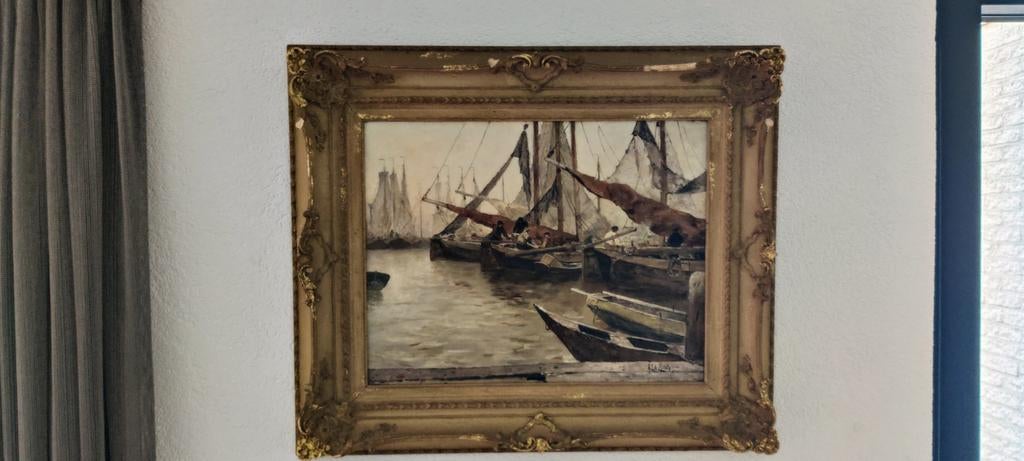 Adolf le Comte Volendam olieverf schilderij, Ophalen of Verzenden